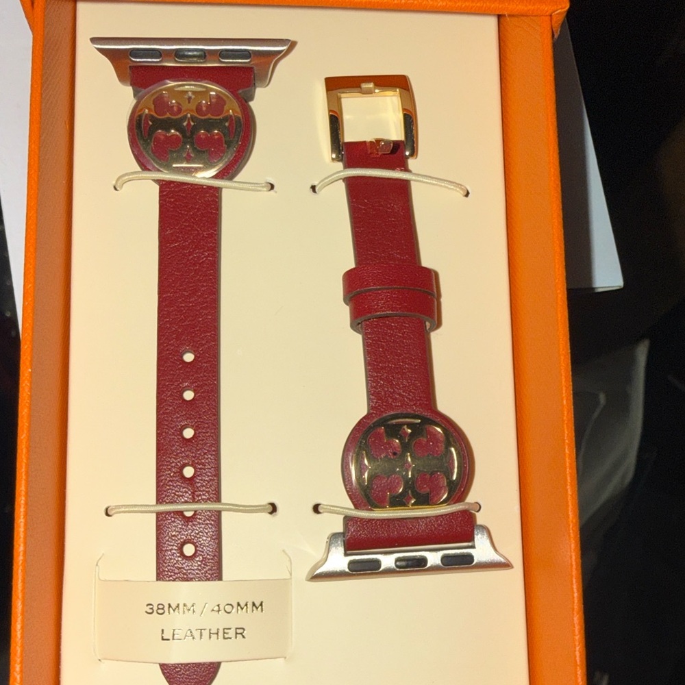 New Tory Burch Red and Gold Women's Apple Watch band red & gold new in box 38/40